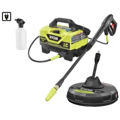 RYOBI RY141802-SC 1800 PSI 1.2 GPM Cold Water Electric Pressure Washer with Surface Cleaner