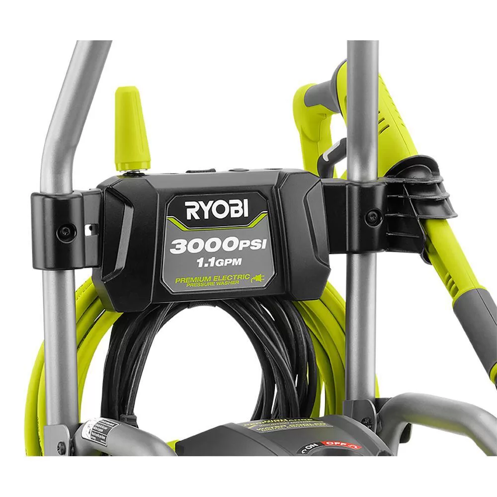 RYOBI RY143011-SC12 3000 PSI 1.1 GPM Cold Water Electric Pressure Washer and 12 in. Surface Cleaner with Caster Wheels
