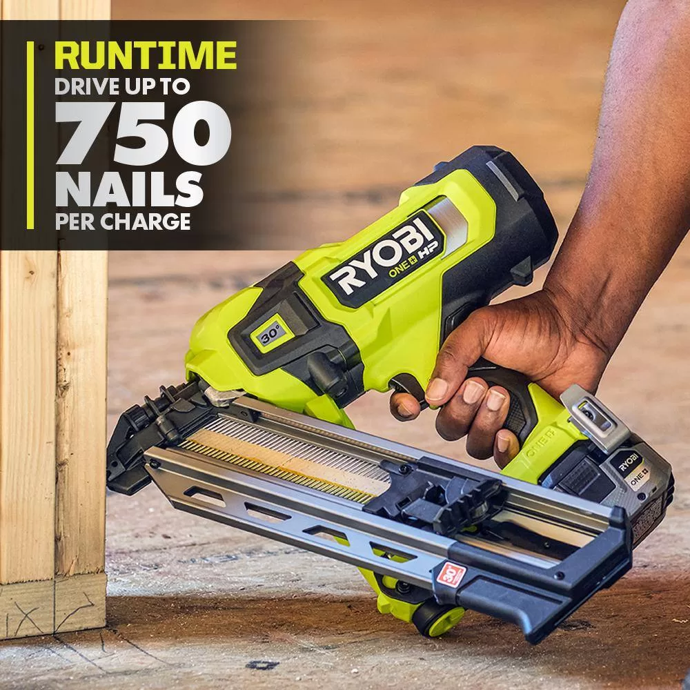 RYOBI PBL350B ONE+ HP 18V Brushless Cordless AirStrike 30° Framing Nailer (Tool Only)