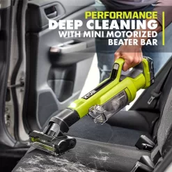 RYOBI PCL700K ONE+ 18V Cordless Hand Vacuum with Powered Brush Kit with 2.0 Ah Battery and Charger