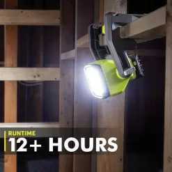 RYOBI PCL630B-PSK004 ONE+ 18V Cordless Hybrid LED Flood Light Kit with HIGH PERFORMANCE Lithium-Ion 4.0 Ah Battery and Charger Kit