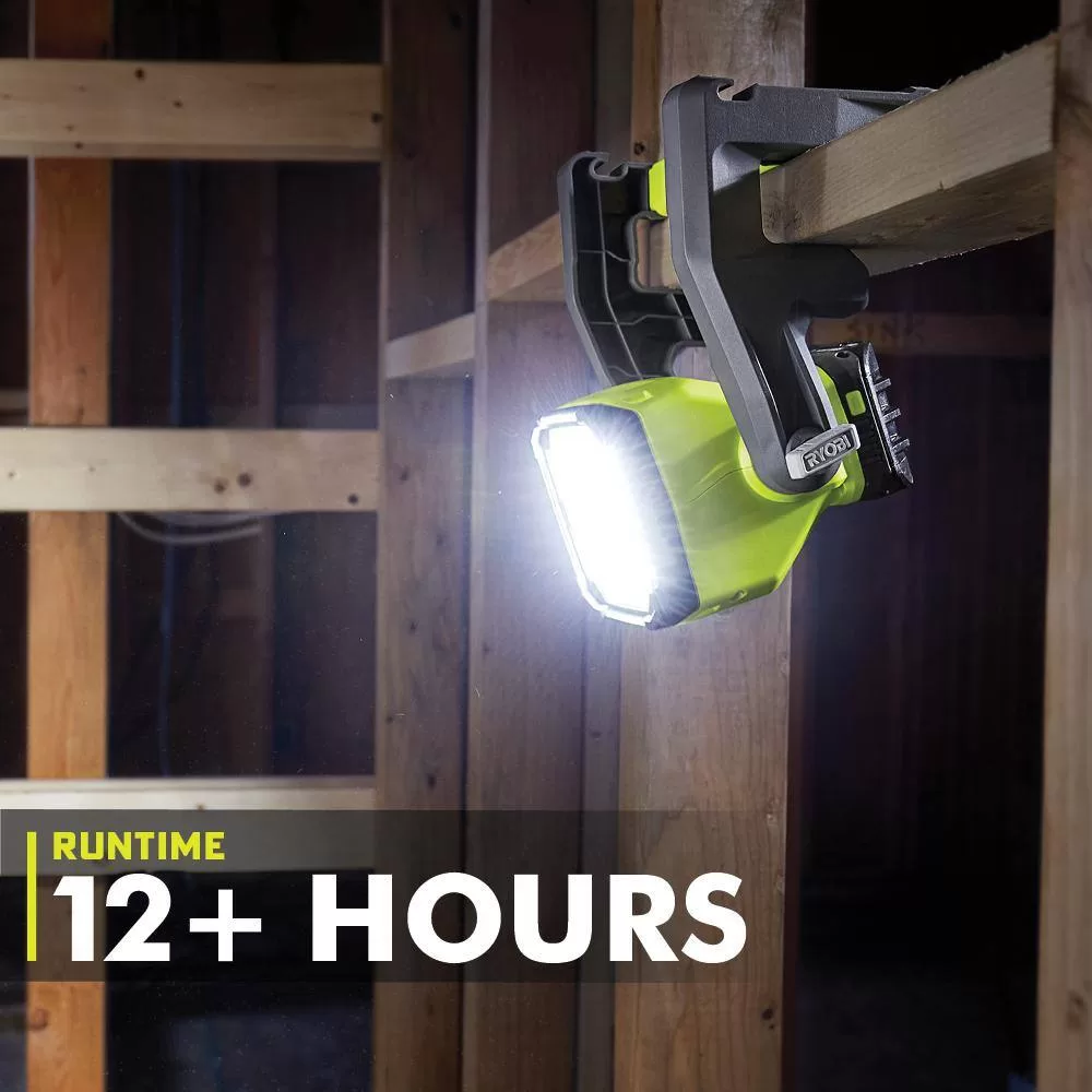 RYOBI PCL630B-PSK004 ONE+ 18V Cordless Hybrid LED Flood Light Kit with HIGH PERFORMANCE Lithium-Ion 4.0 Ah Battery and Charger Kit