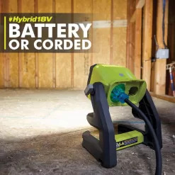RYOBI PCL630B-PSK004 ONE+ 18V Cordless Hybrid LED Flood Light Kit with HIGH PERFORMANCE Lithium-Ion 4.0 Ah Battery and Charger Kit