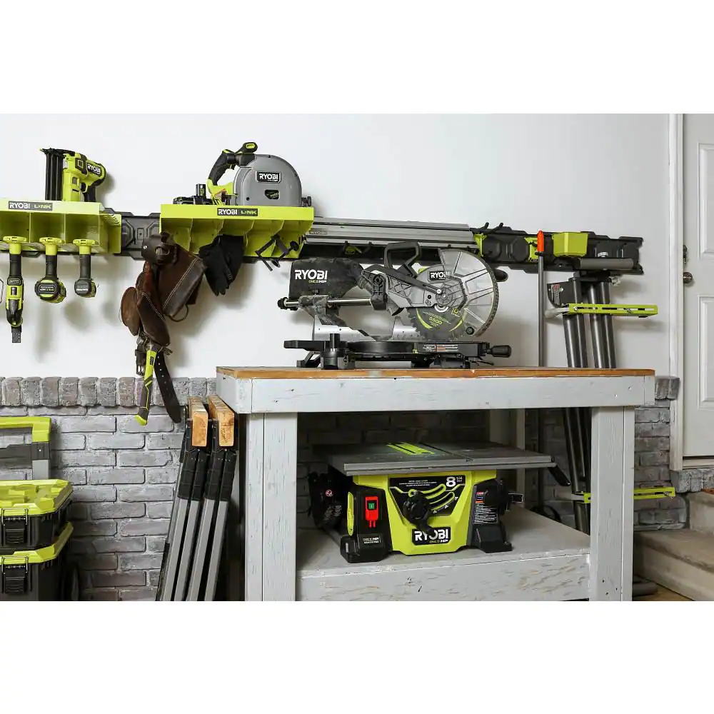RYOBI PBLMS01K ONE+ HP 18V Brushless Cordless 10 in. Sliding Compound Miter Saw Kit with 4.0 Ah HIGH PERFORMANCE Battery and Charger