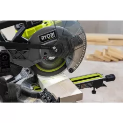RYOBI PBLMS01K ONE+ HP 18V Brushless Cordless 10 in. Sliding Compound Miter Saw Kit with 4.0 Ah HIGH PERFORMANCE Battery and Charger