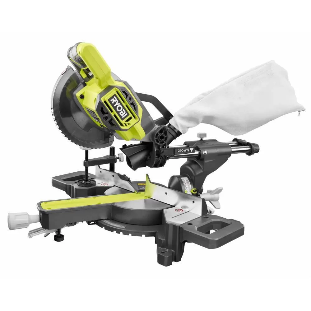 RYOBI PBT01B-PCL204HPK ONE+ 18V Cordless 7-1/4 in. Sliding Compound Miter Saw with (2) 4.0 Ah HIGH PERFORMANCE Batteries and 18V Charger