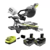 RYOBI PBT01B-PCL204HPK ONE+ 18V Cordless 7-1/4 in. Sliding Compound Miter Saw with (2) 4.0 Ah HIGH PERFORMANCE Batteries and 18V Charger