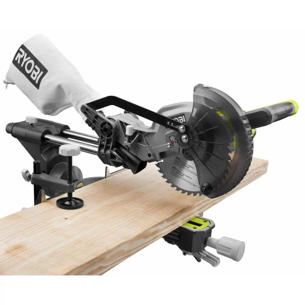 RYOBI PBT01B-PSK005 ONE+ 18V Cordless 7-1/4 in. Sliding Compound Miter Saw with 2.0 Ah Battery and Charger