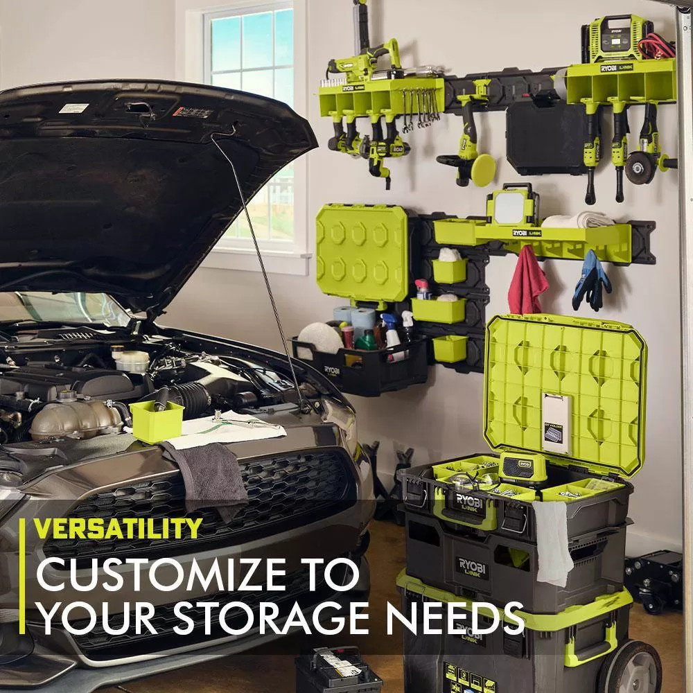 RYOBI RY40940-ST Outdoor Power Combo Kit 40V String Trimmer+Blower W/ Link Wall Storage Kit
