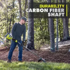 RYOBI RY40960-ST 40V HP Brushless 600 CFM 155 MPH Blower & Carbon Fiber String Trimmer w/LINK Wall Storage Kit- 4.0 Ah Battery & Charger