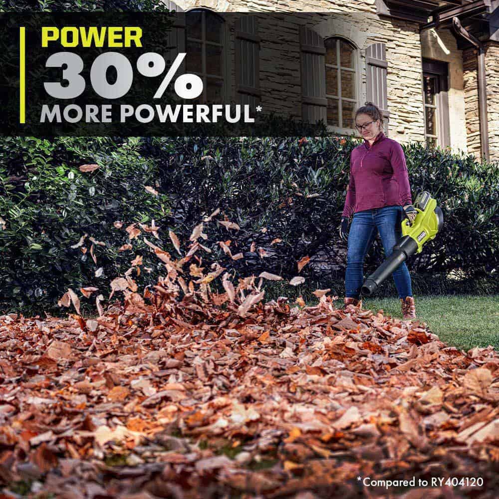 RYOBI RY40960-ST 40V HP Brushless 600 CFM 155 MPH Blower & Carbon Fiber String Trimmer w/LINK Wall Storage Kit- 4.0 Ah Battery & Charger
