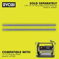 RYOBI 15 Amp 12-1/2 in. Corded Thickness Planer with Planer Knives, Knife Removal Tool, Hex Key and Dust Hood
