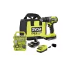 RYOBI PBLDD01K-A98401 ONE+ HP 18V Brushless Cordless 1/2 in. Drill/Driver Kit w/(2) Batteries, Charger, Bag, & Drill/Drive Kit (40-Piece)