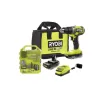 RYOBI PBLDD01K-A989504 ONE+ HP 18V Brushless Cordless 1/2 in. Drill/Driver Kit w/(2) Batteries, Charger, Bag, & Drill and Drive Kit (95-Piece)