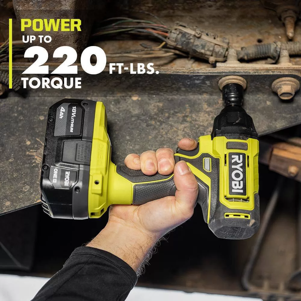 RYOBI P261-PCL250B ONE+ 18V Cordless 2-Tool Combo Kit with 3-Speed 1/2 in. Impact Wrench and 3/8 in. Impact Wrench (Tools Only)