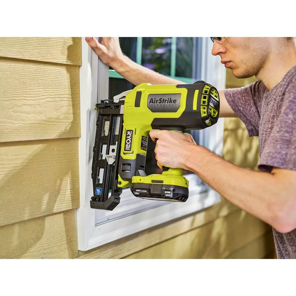 RYOBI P326-PCL206K2 ONE+ 18V Cordless 2-Tool Combo Kit w/ 1/2 in. Drill/Driver, 16-Gauge Finish Nailer, (2) 1.5 Ah Batteries, and Charger