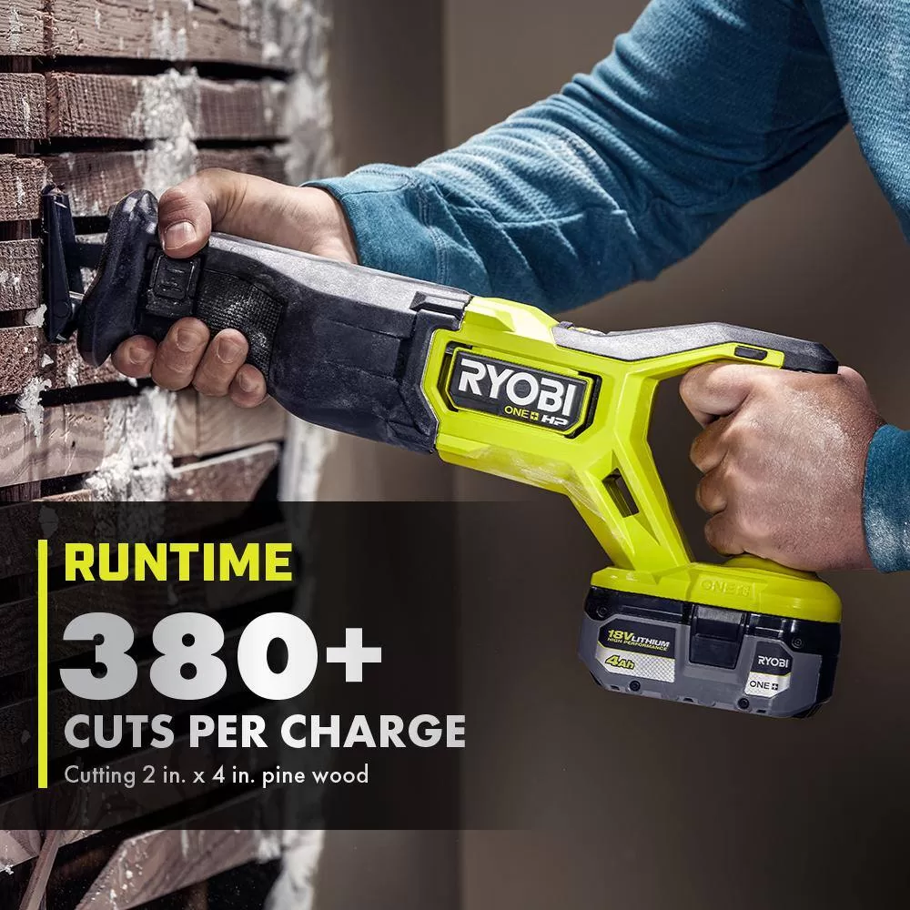 RYOBI PBLCK303K ONE+ HP 18V Brushless Cordless Combo Kit (3-Tool) with (2) HIGH PERFORMANCE Batteries, Charger, and Bag