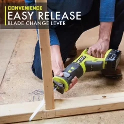RYOBI PCL1600K2-P553 ONE+ 18V Cordless 6-Tool Combo Kit with 1.5 Ah and 4.0 Ah Batteries, Charger, and Miter Saw