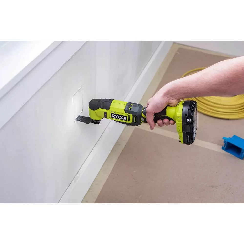 RYOBI PCL1800K3N ONE+ 18V 8-Tool Combo Kit with (1) 1.5 Ah Battery and (2) 4.0 Ah Batteries and Charger