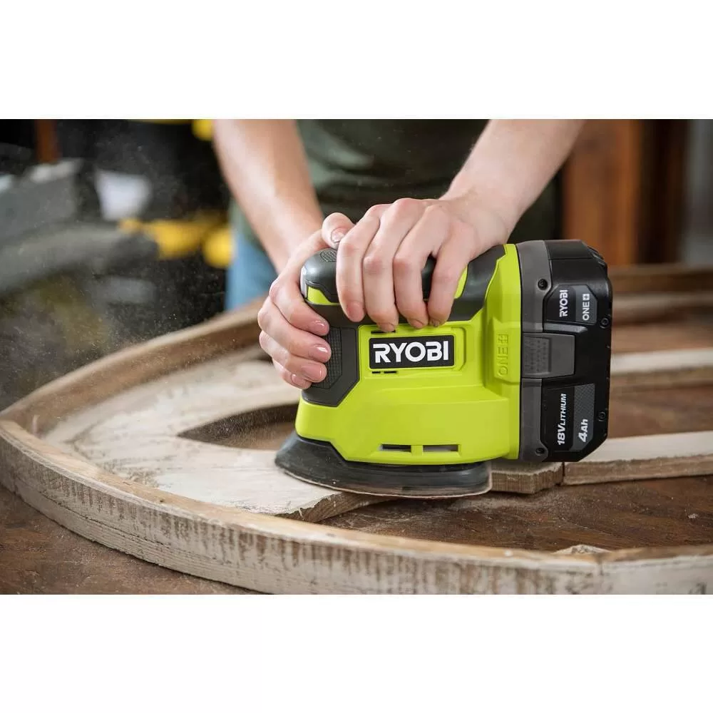 RYOBI PCL406B-PCL416B ONE+ 18V Cordless 2-Tool Combo Kit with Random Orbit Sander and Corner Cat Finish Sander (Tools Only)