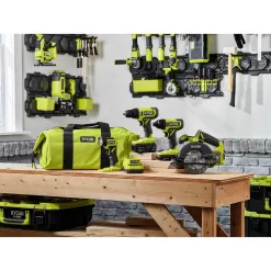 Alternative view of RYOBI PCL1400K2 ONE+ 18V Cordless 4-Tool Combo Kit with 1.5 Ah Battery, 4.0 Ah Battery, and Charger