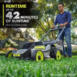 RYOBI RY401180 40V HP Brushless 20 in. Cordless Electric Battery Walk Behind Self-Propelled Mower with 6.0 Ah Battery and Charger