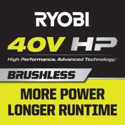 RYOBI RY401180 40V HP Brushless 20 in. Cordless Electric Battery Walk Behind Self-Propelled Mower with 6.0 Ah Battery and Charger