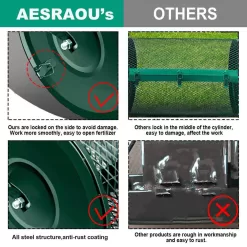 Tenleaf SXB554057 Peat Moss Spreader 24 in., Compost Spreader Metal Mesh, T shaped Handle for planting seeding