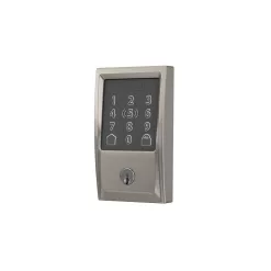 Schlage BE499WB V CEN 619 Century Satin Nickel Electronic Encode Plus Smart WiFi Deadbolt with Alarm