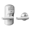 Schlage FE575 PLY 626 ELA Plymouth Satin Chrome Electronic Keypad Door Lock with Elan Door Lever