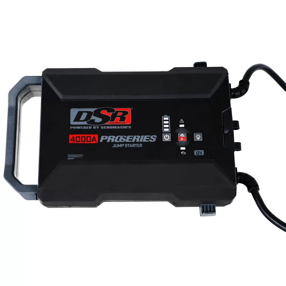 Schumacher Electric DSR ProSeries Automotive 12-Volt 4000 Peak Amp Lithium Jump Starter and Portable Power Station