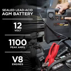 Schumacher Electric SJ1328 1100 Peak Amp Jump Starter Plus Portable Power