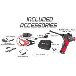 Smartech Products TECH-5000P Power Kit TECH-5000P Vehicle Jump Starter and Power Bank with Accessories + Air Compressor + Carrying Case