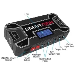 Smartech Products TECH-5000P Power Kit TECH-5000P Vehicle Jump Starter and Power Bank with Accessories + Air Compressor + Carrying Case