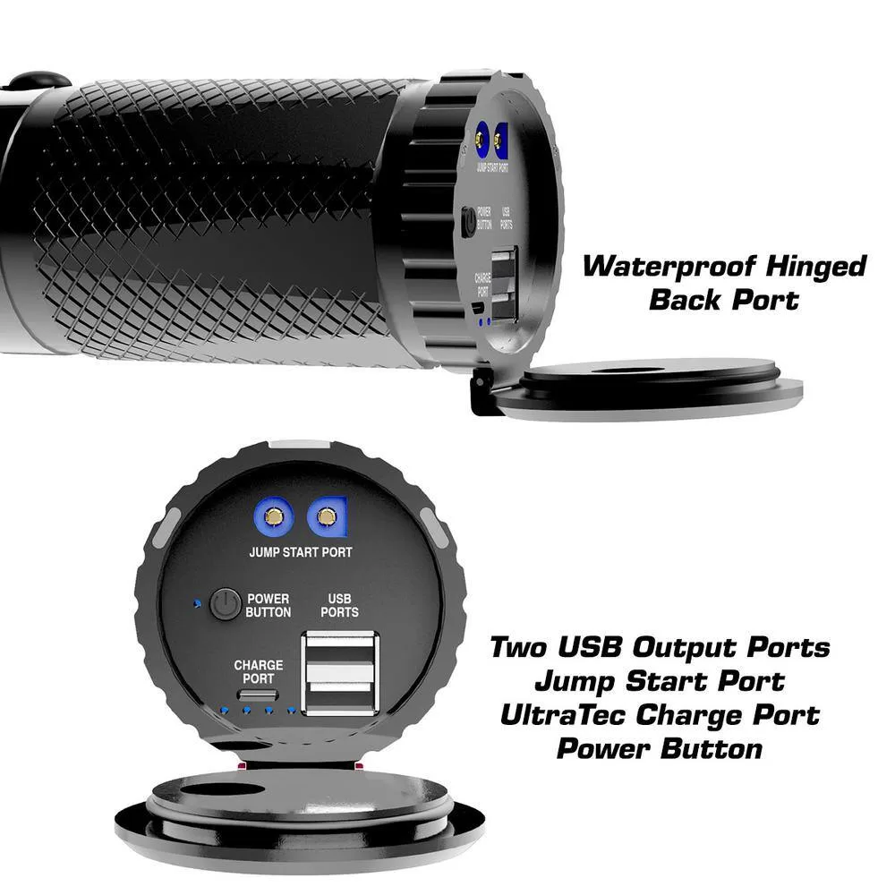 Smartech Products ULTRATECH-8000 8000 Lumen Rechargeable Flashlight with 10000 mAH Jump Starter and Power Bank