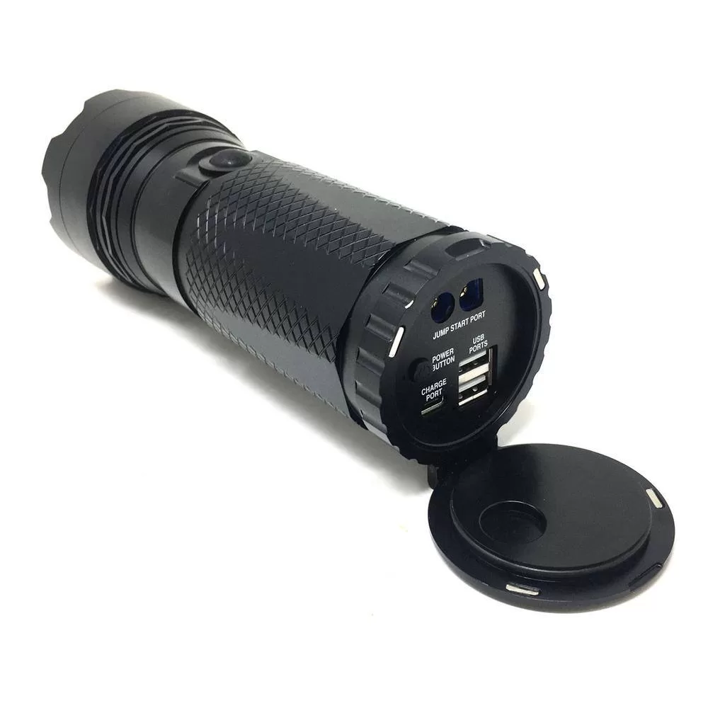 Smartech Products ULTRATECH-8000 8000 Lumen Rechargeable Flashlight with 10000 mAH Jump Starter and Power Bank