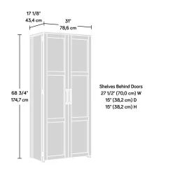 HomeVisions Soft White Storage Cabinet