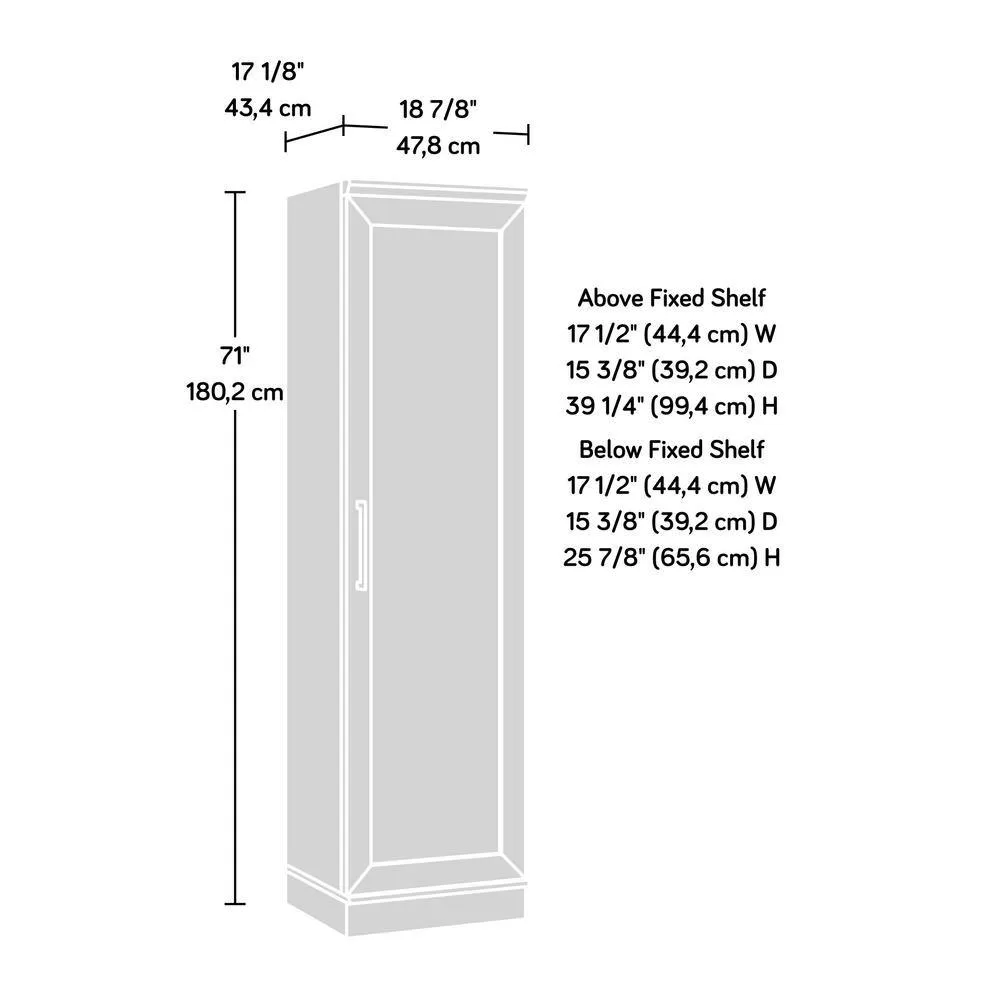 SAUDER HomePlus Soft White Pantry with Reversible Door