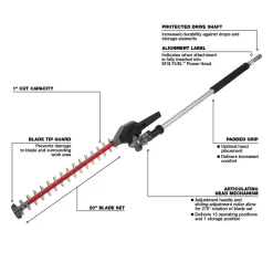 Milwaukee 49-16-2719 M18 FUEL Hedge Trimmer Attachment for Milwaukee QUIK-LOK Attachment System