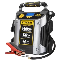 Stanley J7C09D Jump Starter, 1400 Peak Amps, 120 PSI Air Compressor, 3 USB Ports