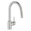 GROHE Concetto Single-Handle Pull-Out Sprayer Kitchen Faucet 1.75 GPM in Super Steel Infinity