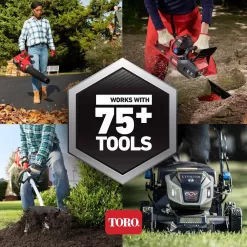 Toro 51830 60V Max Lithium-Ion Brushless Cordless 14 in./16 in. String Trimmer - 2.5 Ah Battery and Charger Included