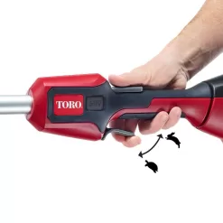 Toro 51831 60V Max Lithium-Ion Brushless Cordless 15 in. / 13 in. String Trimmer - 2.0 Ah Battery and Charger Included