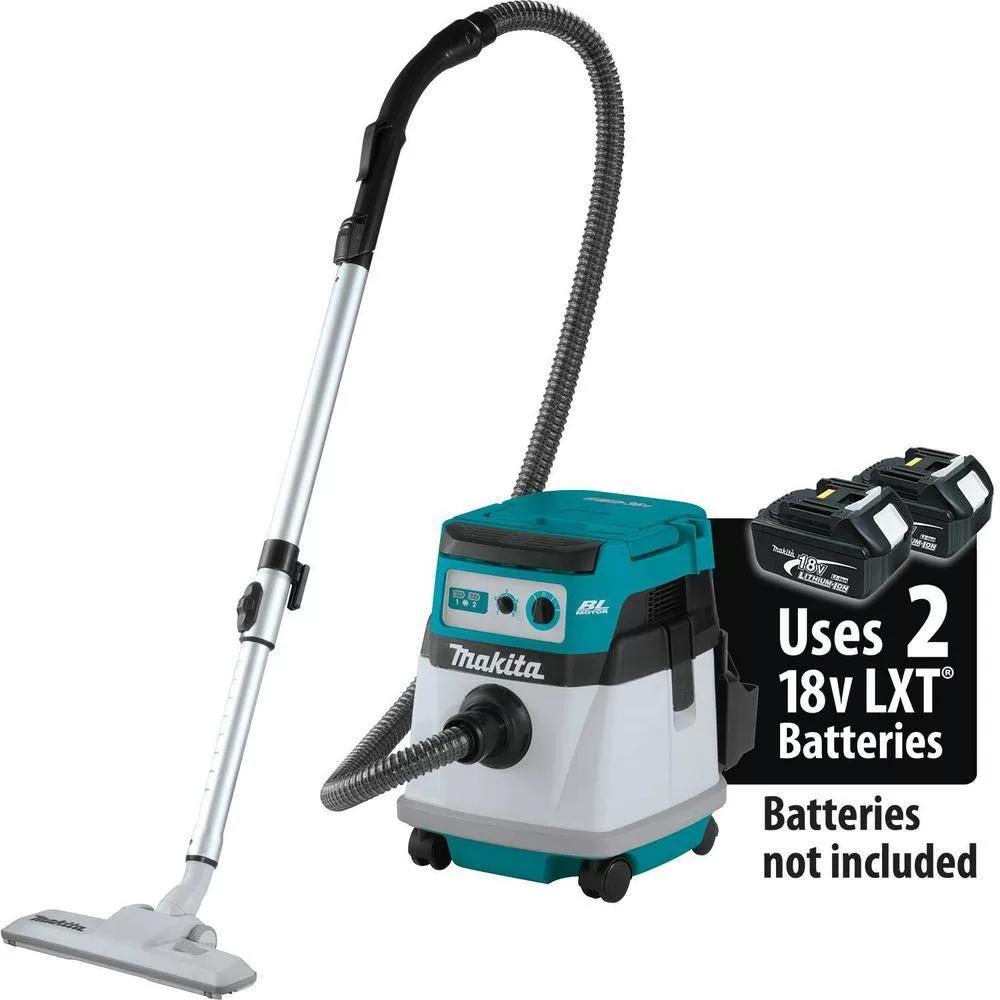 Makita XCV23Z 18V X2 (36V) LXT Lithium-Ion Brushless Cordless 4 Gallon Wet/Dry Dust Extractor/Vacuum, Tool Only