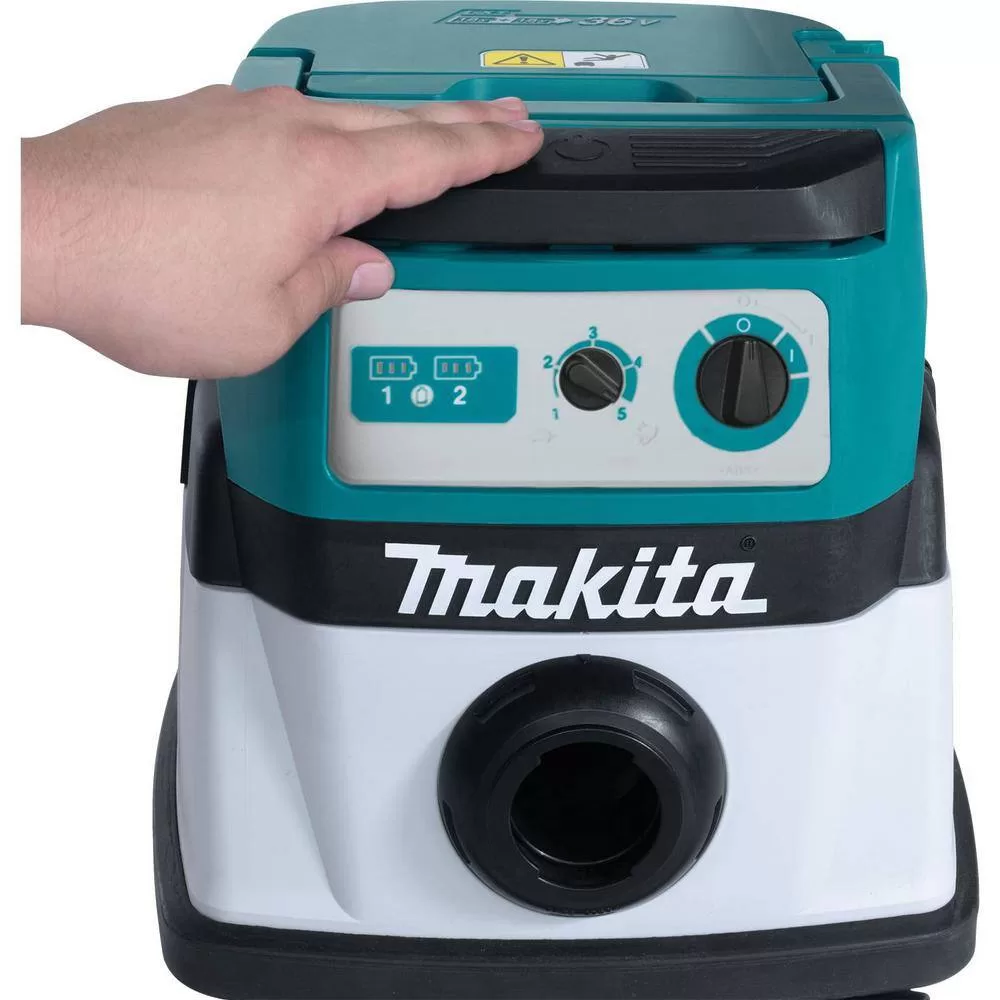 Makita XCV23Z 18V X2 (36V) LXT Lithium-Ion Brushless Cordless 4 Gallon Wet/Dry Dust Extractor/Vacuum, Tool Only