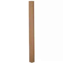 EVERMARK 4000R-066-UN0NL Stair Parts 4000 66 in. x 3 in. Unfinished Red Oak Square Craftsman Solid Core Newel Post