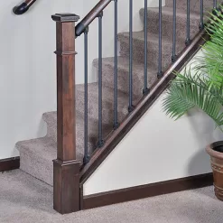 EVERMARK 4001564 Stair Parts 55 in. x 4-5/8 in. Unfinished Hemlock Craftsman Hollow Core Box Newel Post