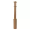 EVERMARK 4001564 Stair Parts 55 in. x 4-5/8 in. Unfinished Hemlock Craftsman Hollow Core Box Newel Post