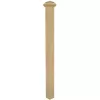 EVERMARK 4075P-056-SD00L Stair Parts 4075 56 in. x 3-1/2 in. Unfinished Poplar Square Craftsman Solid Core Box Newel Post