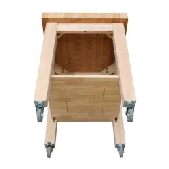 International Concepts Unfinished Kitchen Cart with Shelf